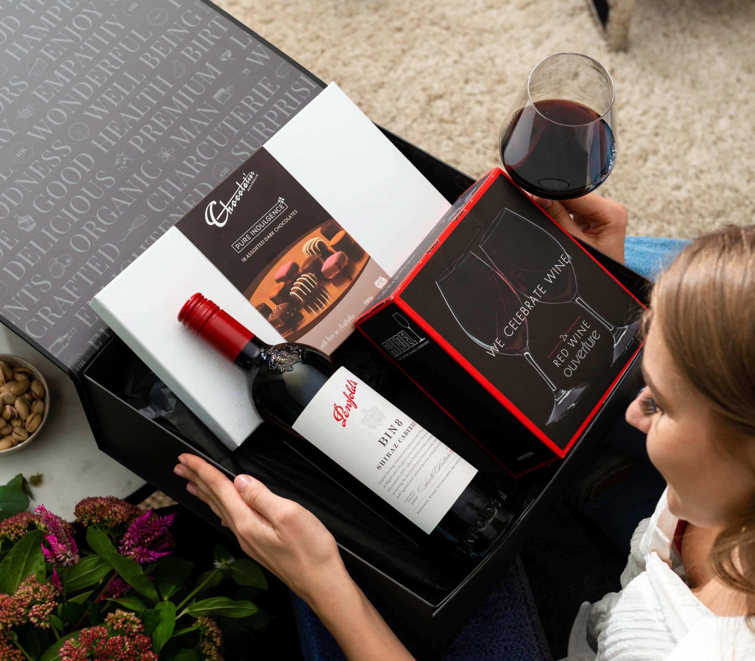 Say Congratulations with Red Wine Gift Hamper they'll love