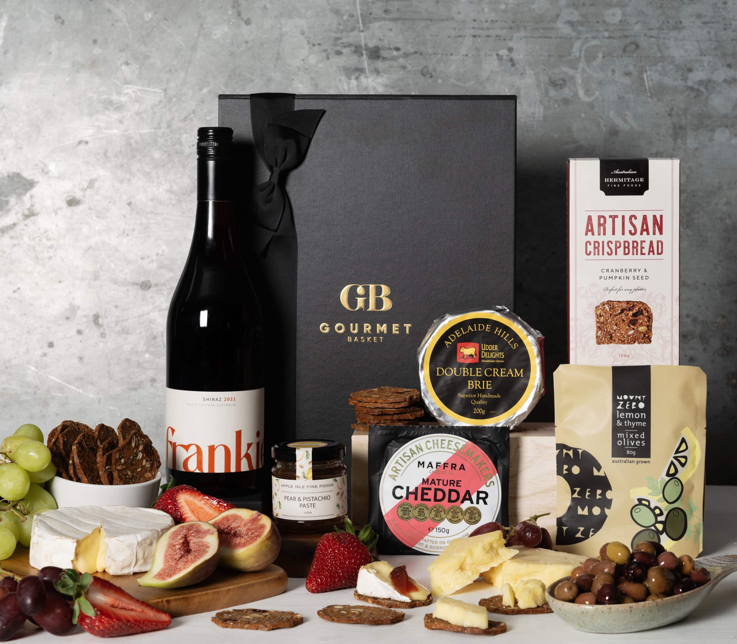 Cheese and Shiraz Hamper - Gourmet Basket