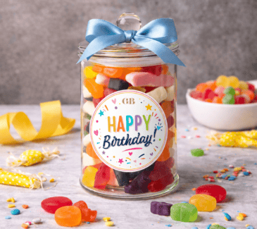 Happy Birthday Lolly Jar